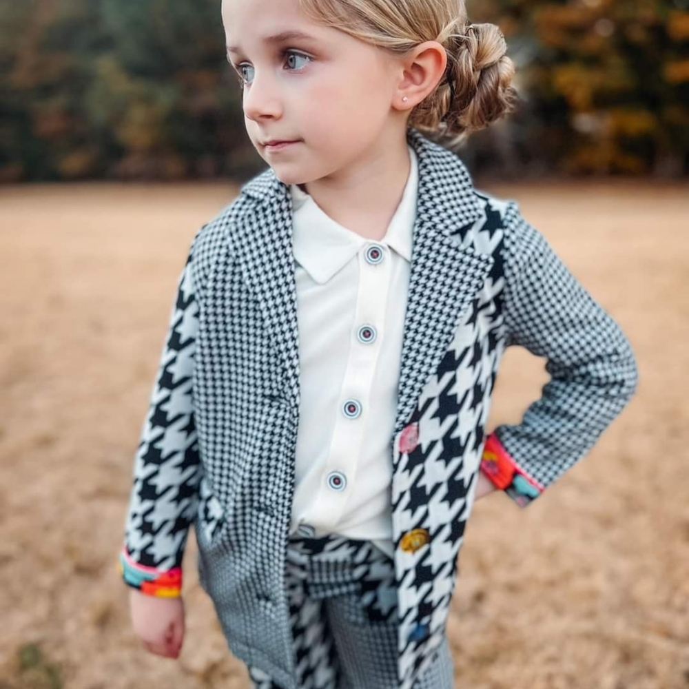 Be bold blazer , white button up, pants